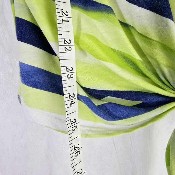 Lark Lane Women Size XL Top Woman Stripes Colorful Stretchy Beaded Pullover - Picture 8 of 11